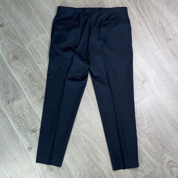 TED BAKER 100% Wool Charcoal Gray Flat Front Dress Slacks Jefferson Pants - Picture 10 of 11